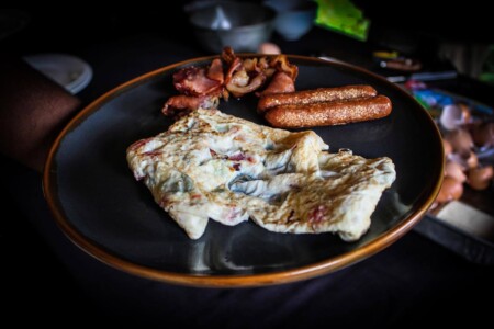 Scrambled Eggs with Chicken Sausages